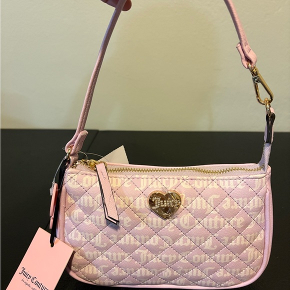 Juicy Couture Handbags - Juicy Couture Light Pink Quilted Shoulder Bag